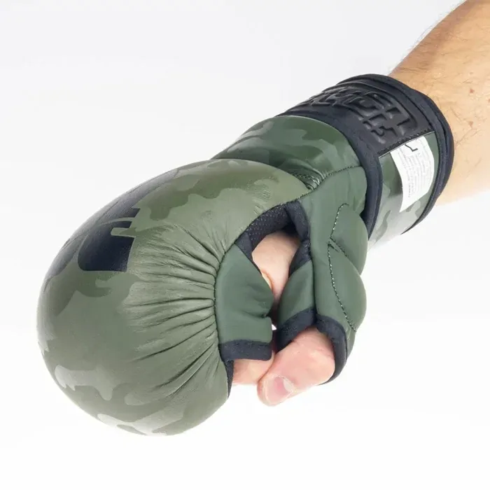 Sparingové MMA rukavice - Fighter - khak/kamo