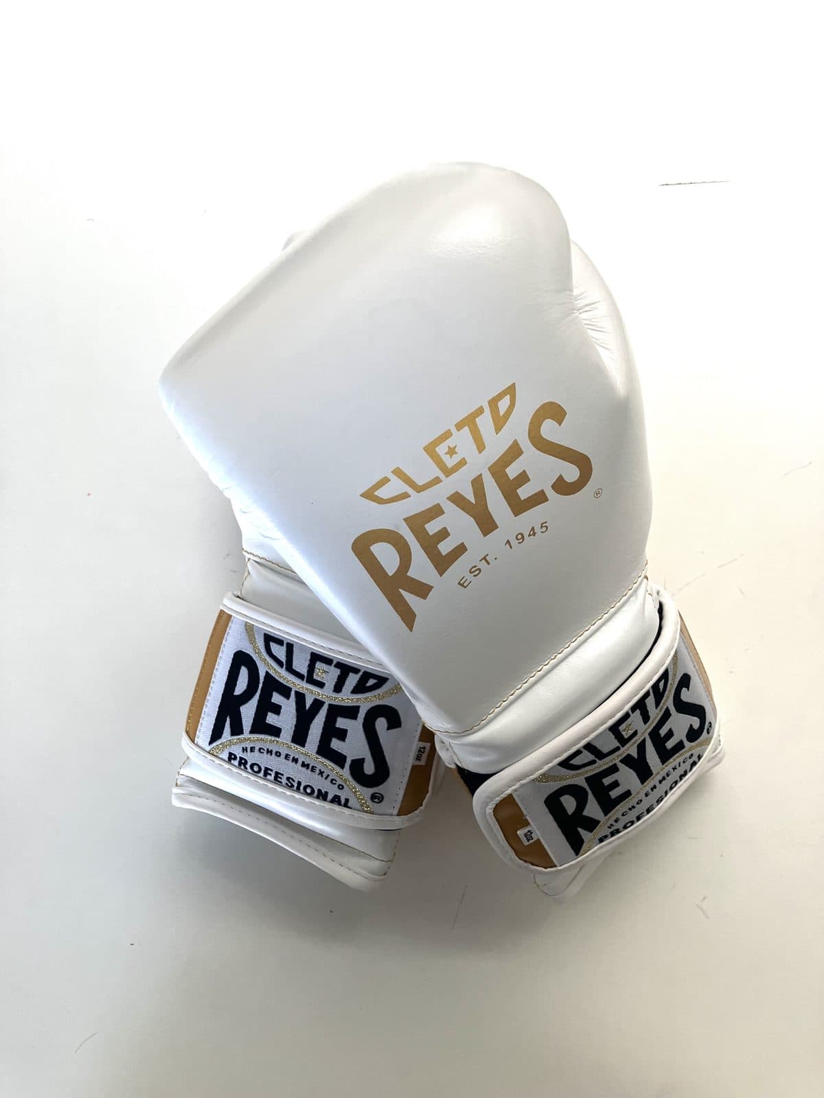 Boxerské rukavice - CLETO REYES - white/gold - Special Edition