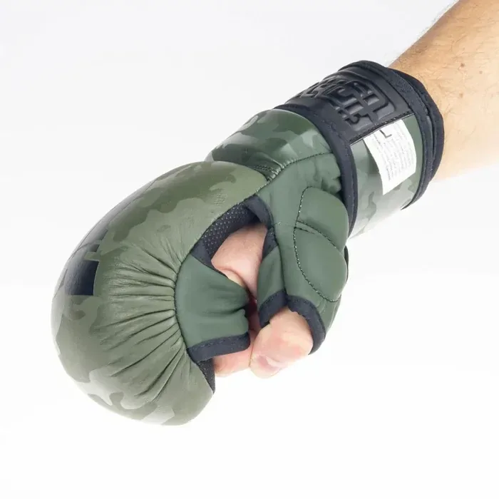 Sparingové MMA rukavice - Fighter - khak/kamo