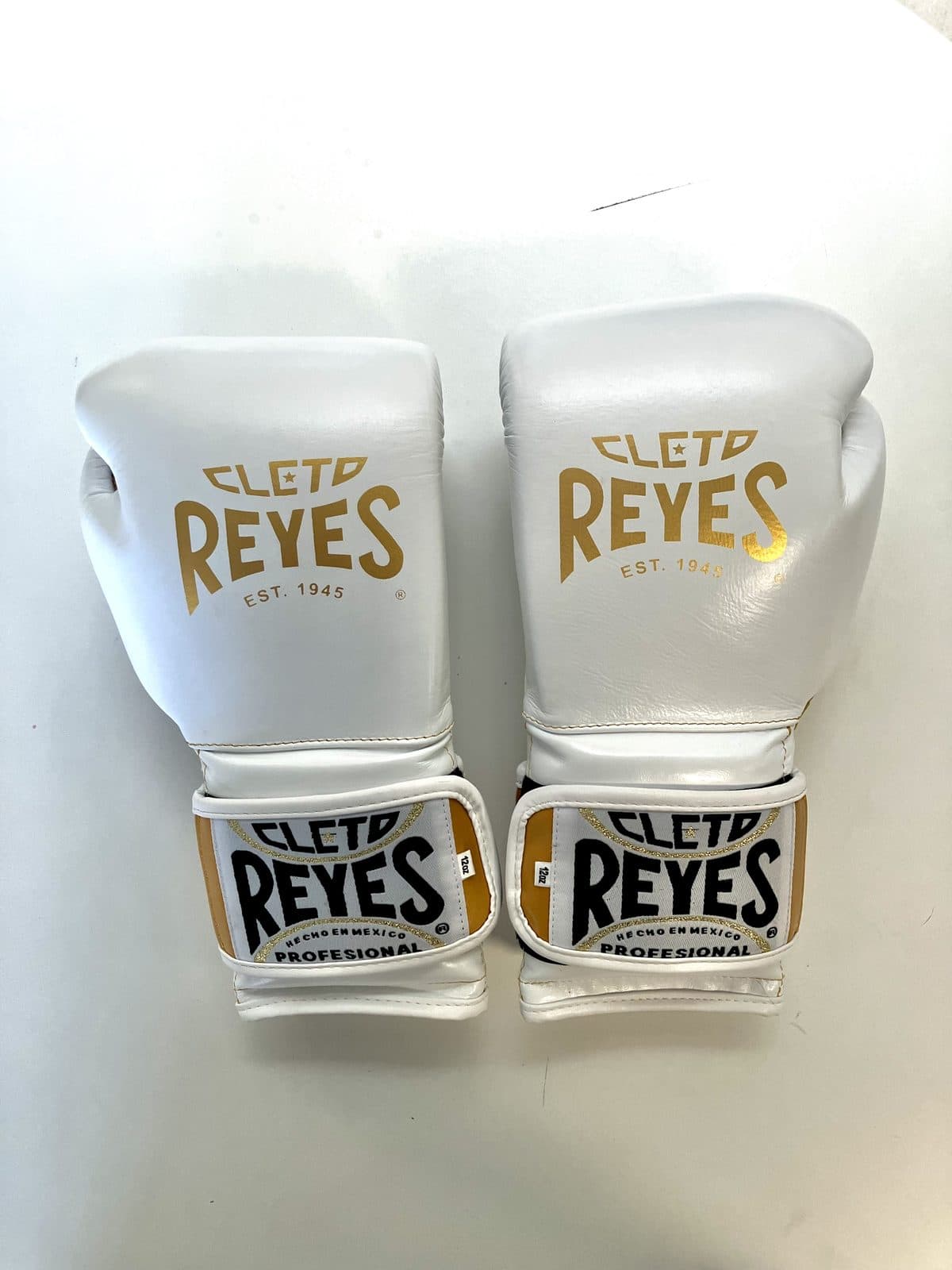 Boxerské rukavice - CLETO REYES - white/gold - Special Edition
