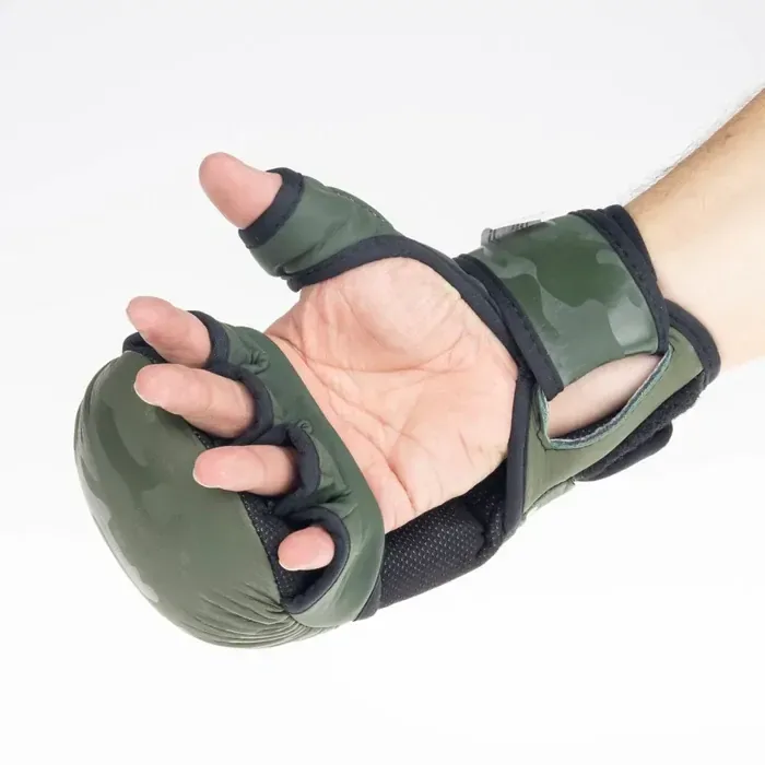 Sparingové MMA rukavice - Fighter - khak/kamo