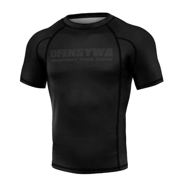 Rashguard - Ofensywa - čierny/čierny nápis