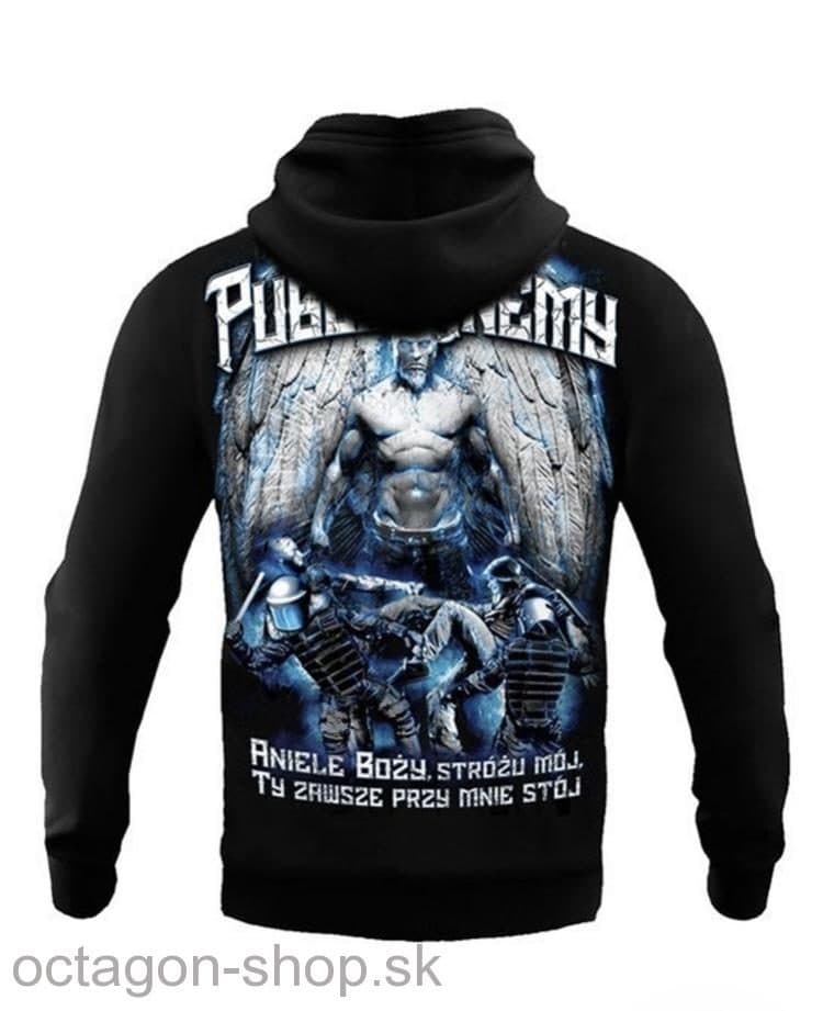 Mikina - Public Enemy - Aniele Bozy Strozu Moj s kapucňou