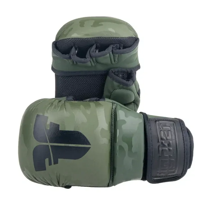 Sparingové MMA rukavice - Fighter - khak/kamo