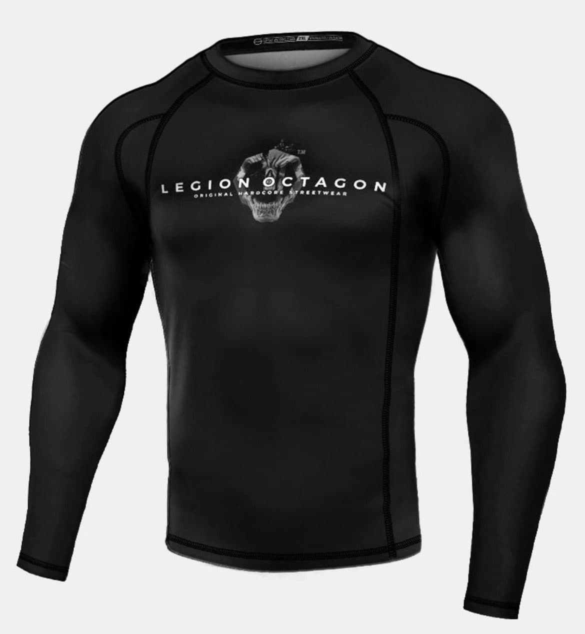 Rashguard - Octagon - dlhý rukáv - Skull Logo