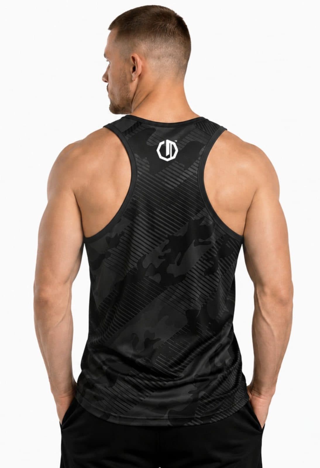 Boxerské tielko - Octagon - Black Line Camo
