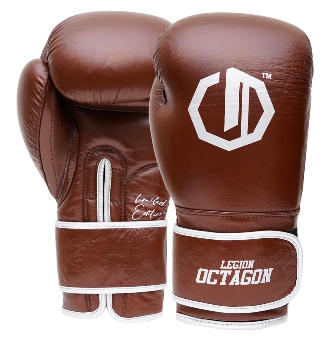 Boxerské rukavice - Octagon - Limitovaná Edícia - koža - hnedé