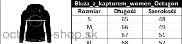 Dámska Mikina - Octagon - Malé Logo s kapucňou zips