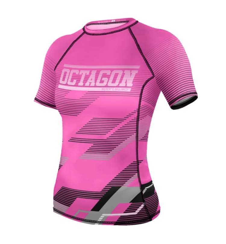 Dámsky Rashguard - Octagon - Racer - ružový