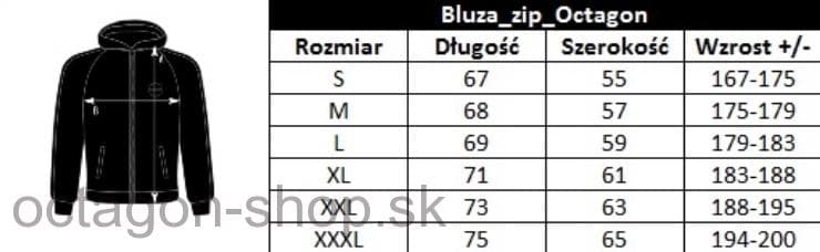 Mikina - Octagon - Stripe s kapucňou zips