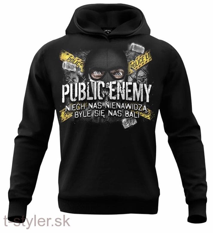 Mikina - Public Enemy - Niech Nas Nienawidza s kapucňou