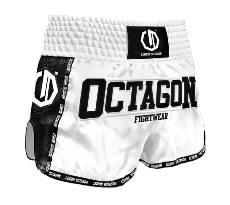 Muay Thai trenky - Octagon - Fight Wear - biele