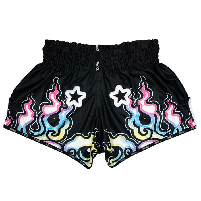 Muay Thai trenky - YOKKAO - Flames - čierne