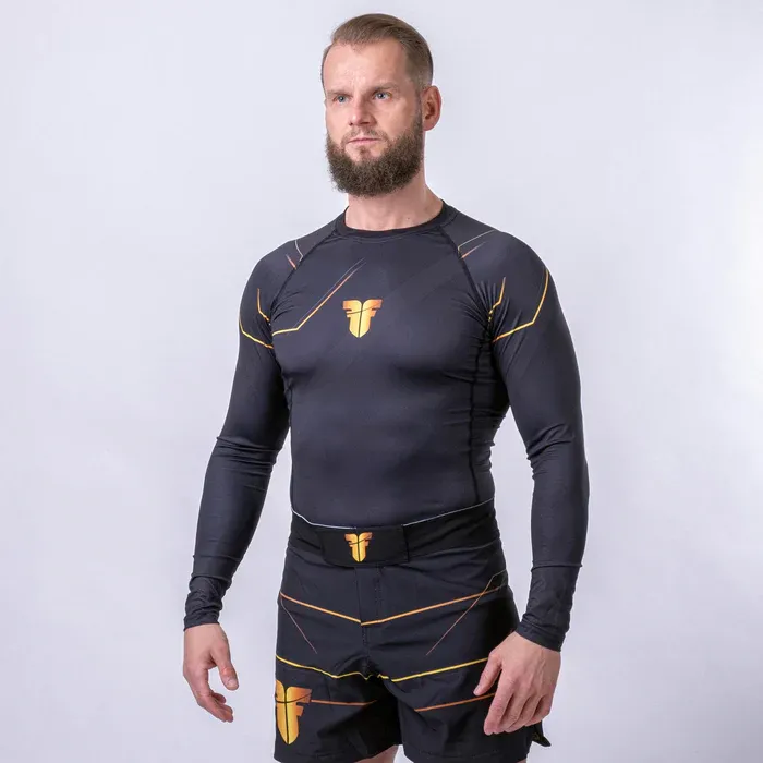 Rashguard - FIGHTER - Lines - dlhý rukáv