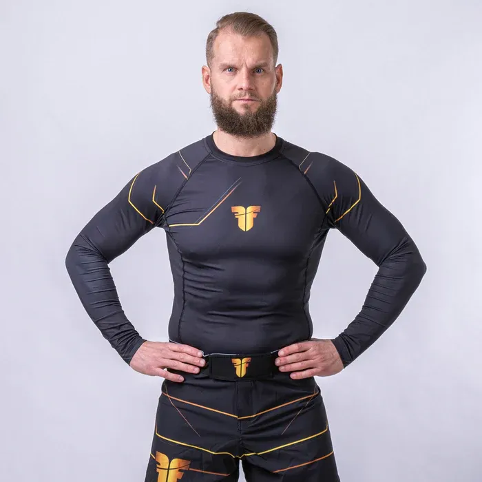 Rashguard - FIGHTER - Lines - dlhý rukáv