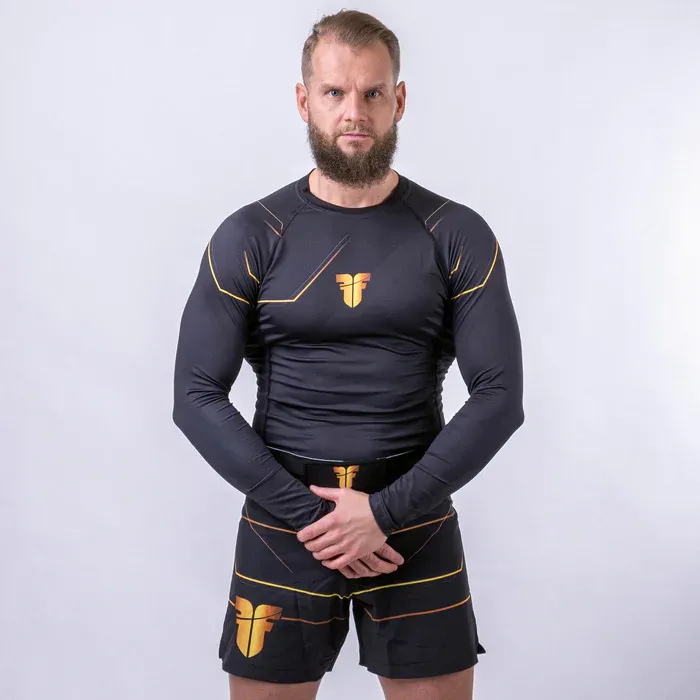 Rashguard - FIGHTER - Lines - dlhý rukáv
