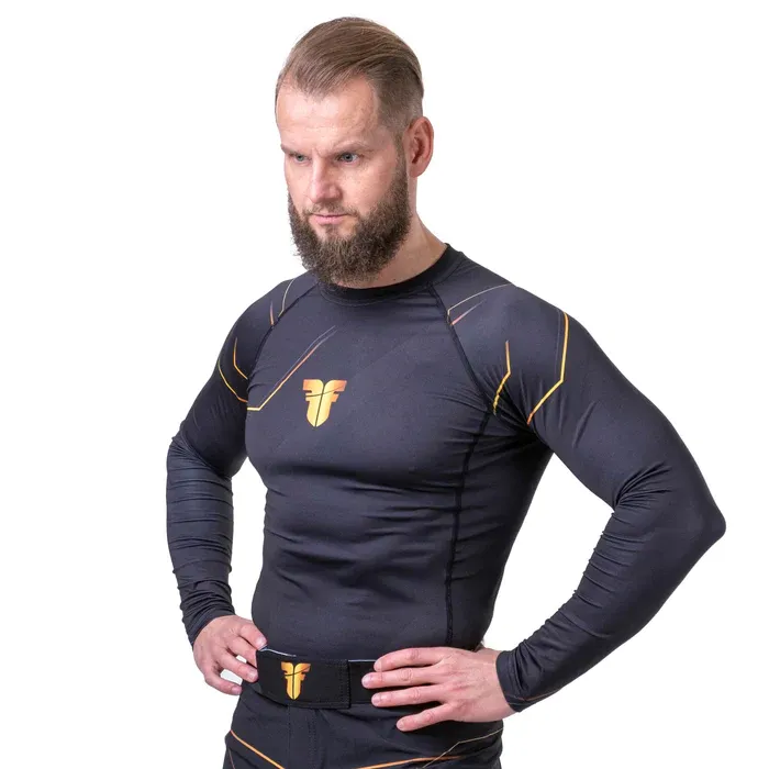 Rashguard - FIGHTER - Lines - dlhý rukáv