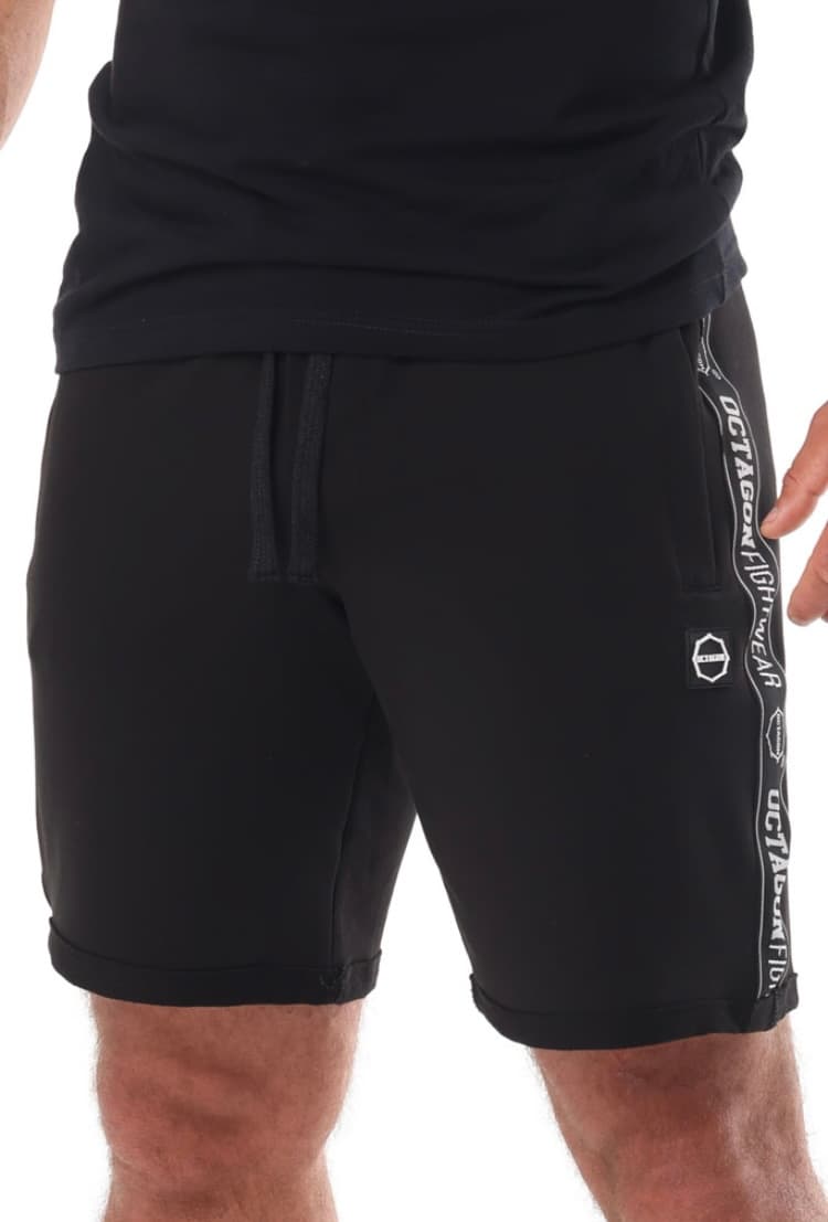 Šortky bavlnené - Octagon - Stripe - čierne