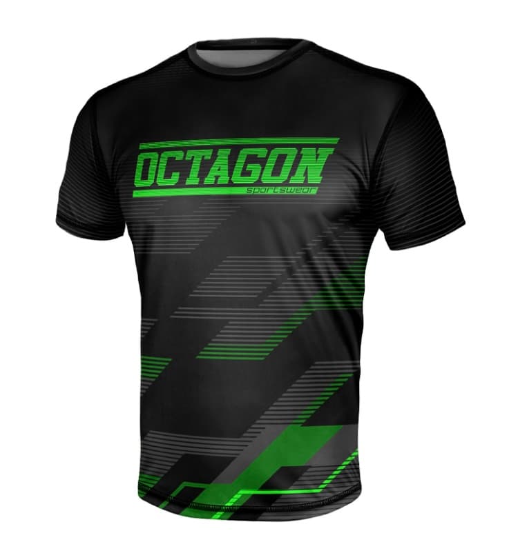 Športove tričko - Octagon - Racer - čierna/zelená