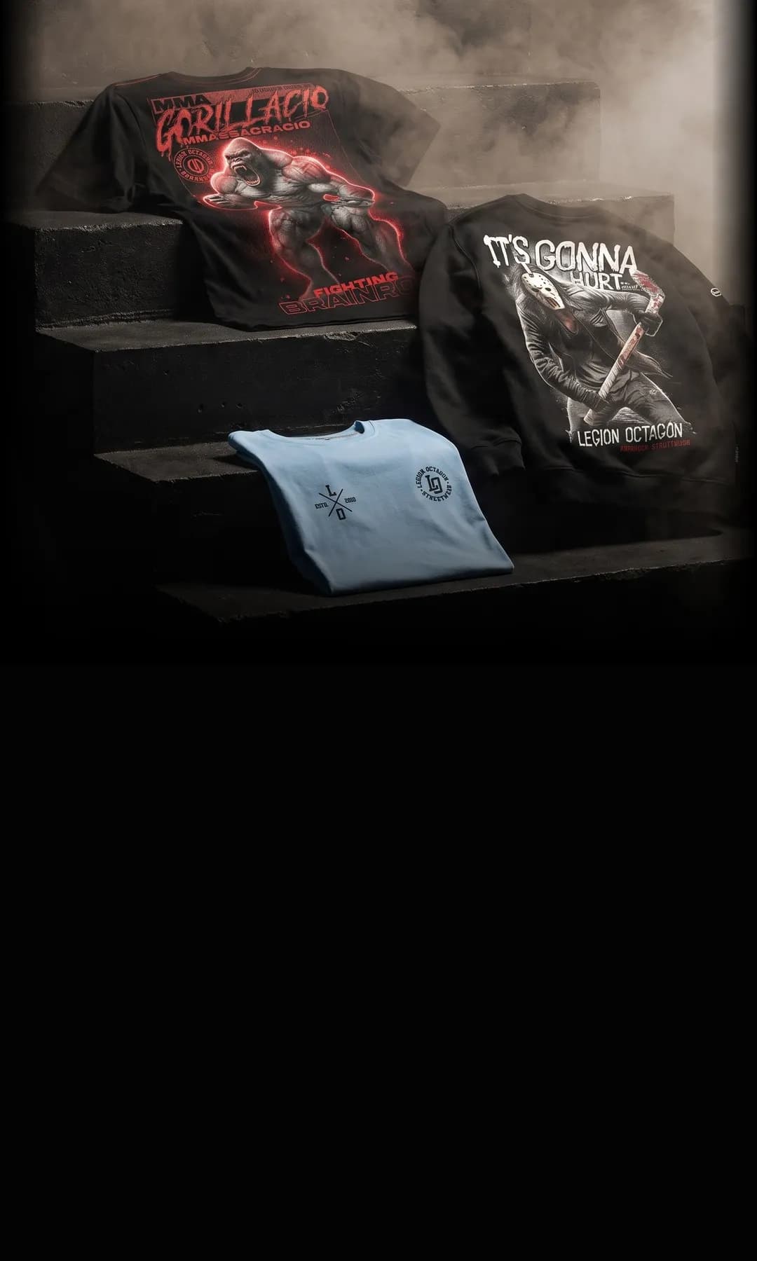 Legion Octagon men's T-shirts and hoodie with prints