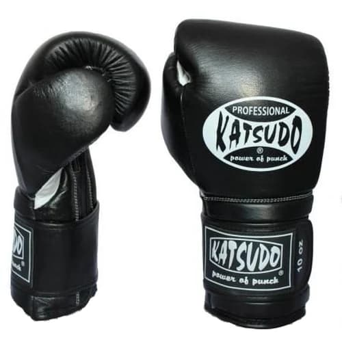 Boxerské rukavice - Katsudo - kožené - Profesional II - čierne