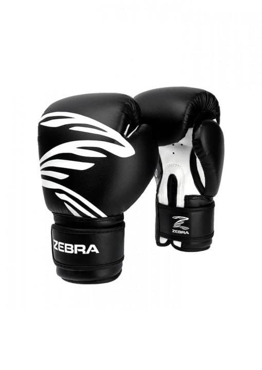 Boxerské rukavice - Zebra - detské - čierne