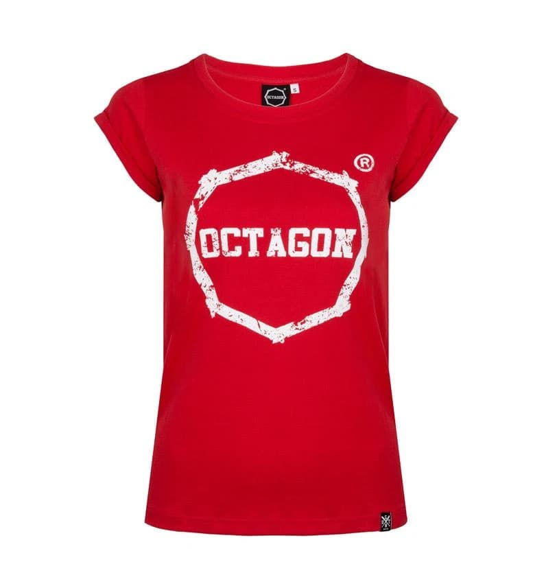 Dámske Tričko - Octagon - Logo Smash - červené