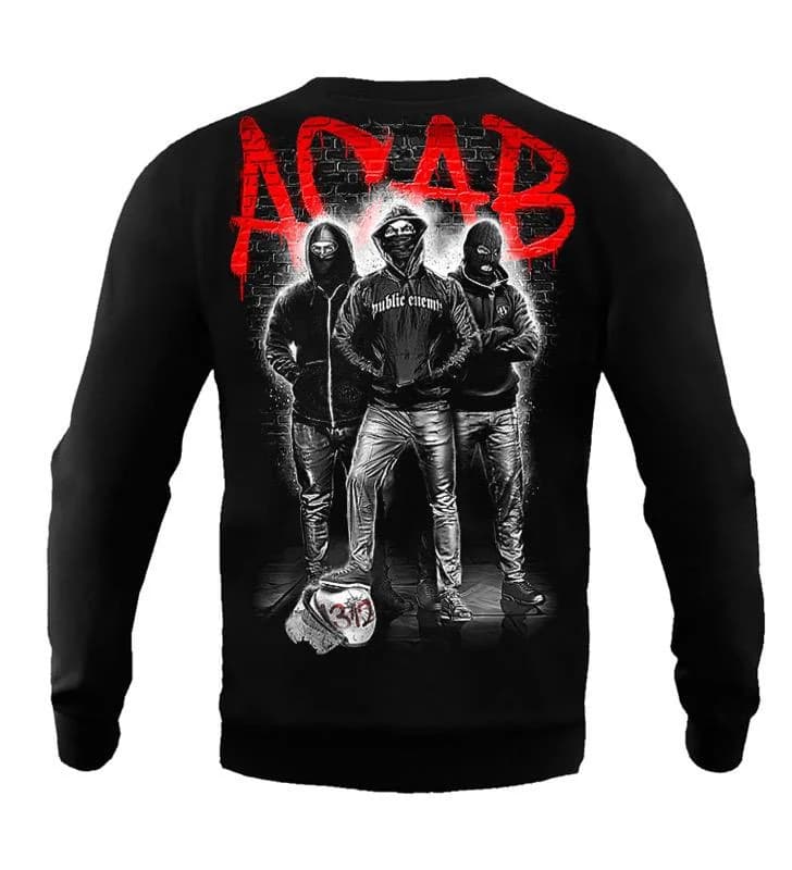 Mikina - Public Enemy - A.C.A.B. - červená