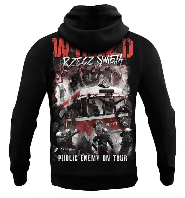 Mikina - Public Enemy - Wyjazd s kapucňou