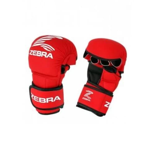 Sparingové MMA rukavice - Zebra - červené
