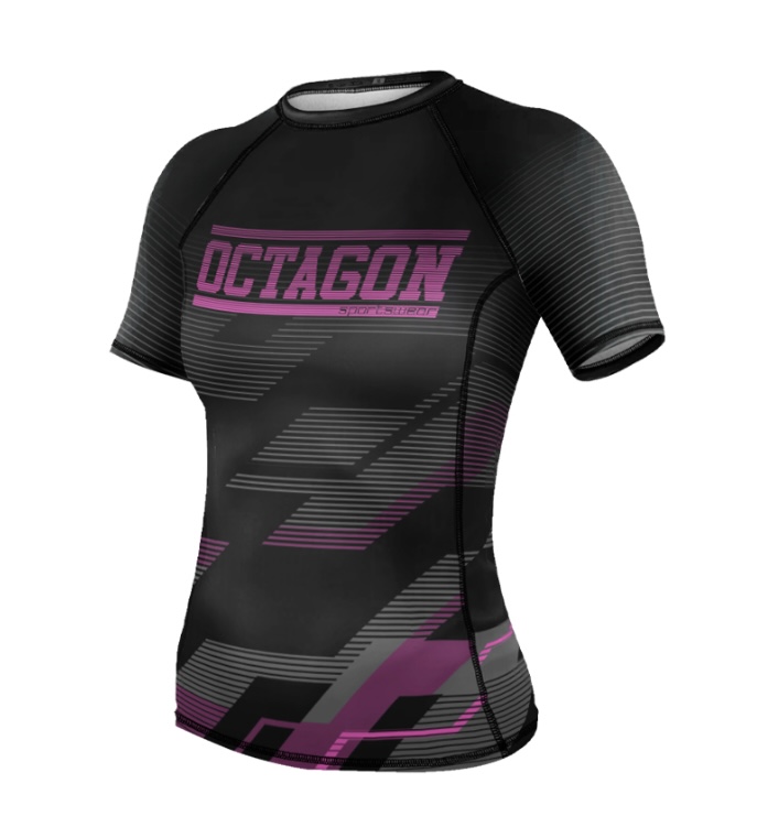 Dámsky Rashguard - Octagon - Racer - čierno/fialový