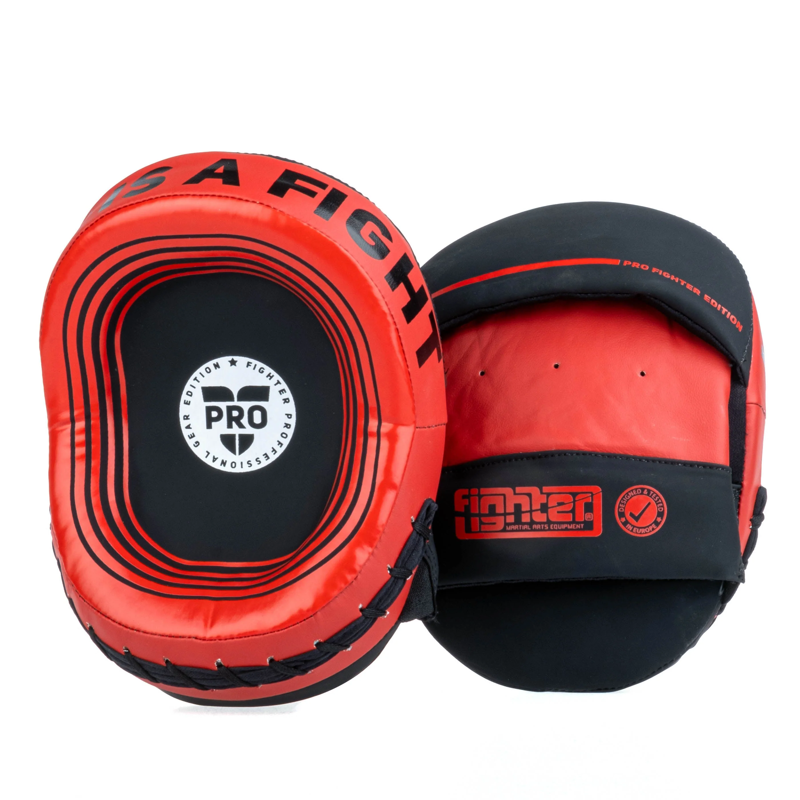 Lapy - Fighter - Oval Shield Pro - čierna/červená