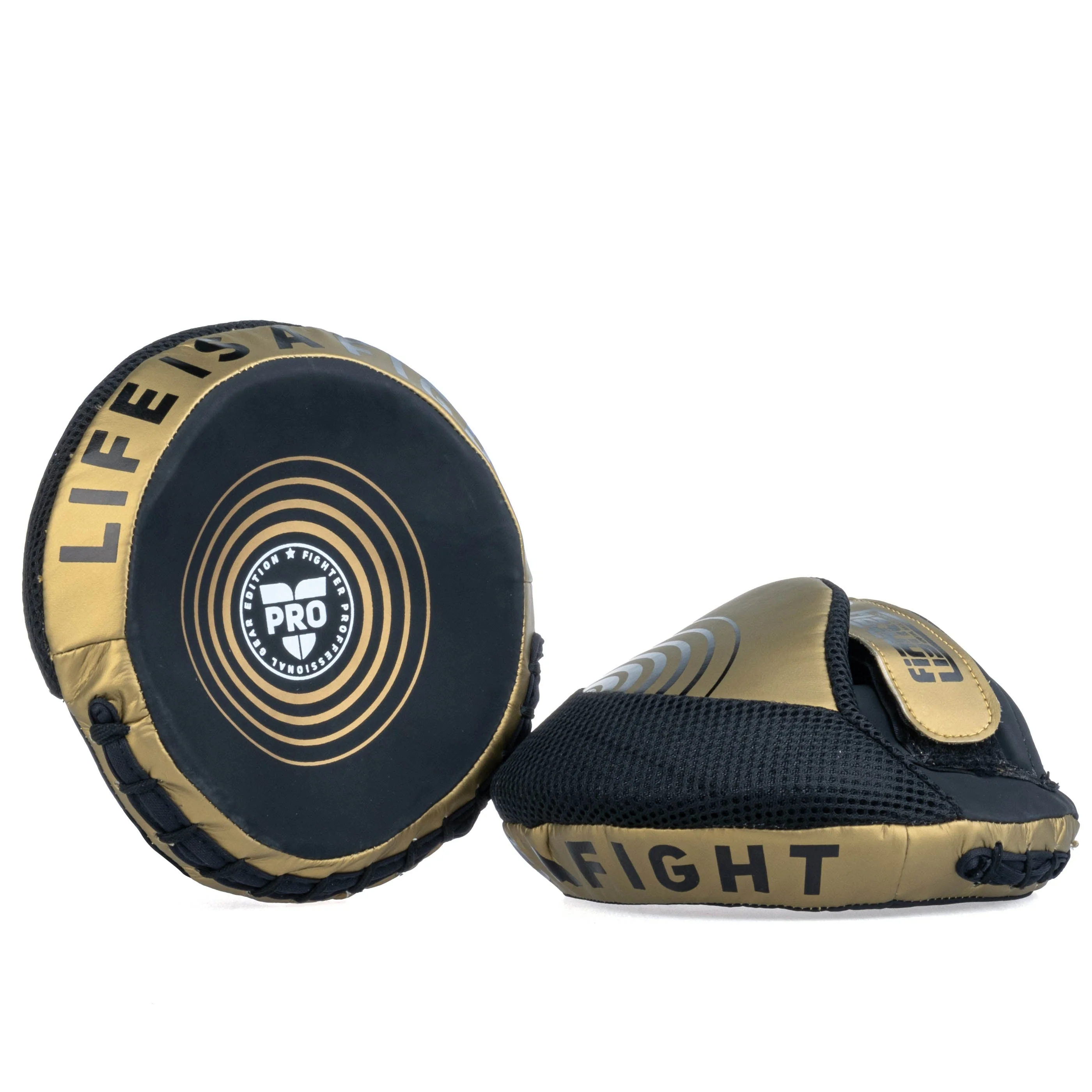 Lapy - Fighter - Round Shield Pro - čierna/zlatá