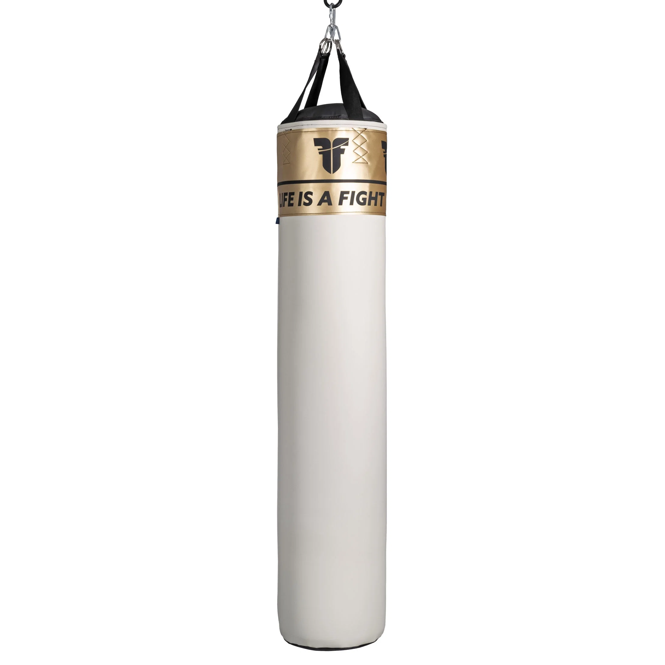 Boxovacie vrece - Fighter - Fitness - 120cm - biela/zlatá