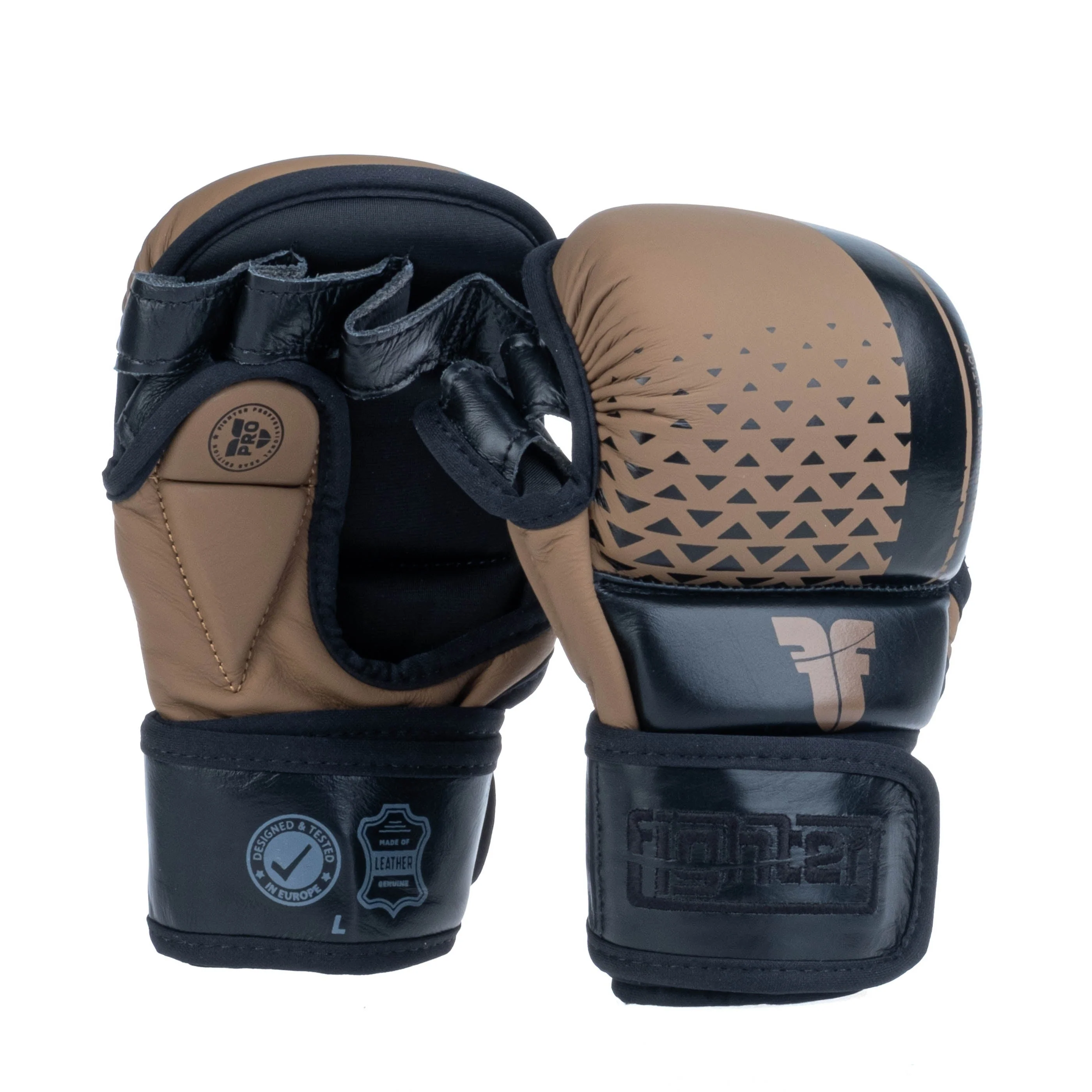 Sparingové MMA rukavice - Fighter - PRO - hnedé