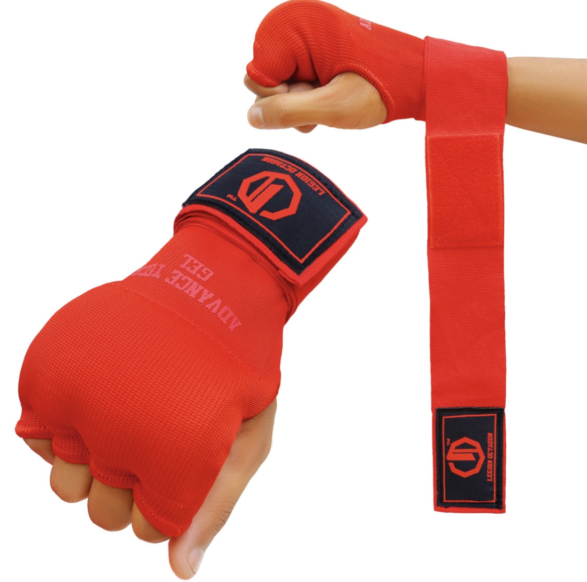 Bandáže - Octagon - gélové bandáže - červené