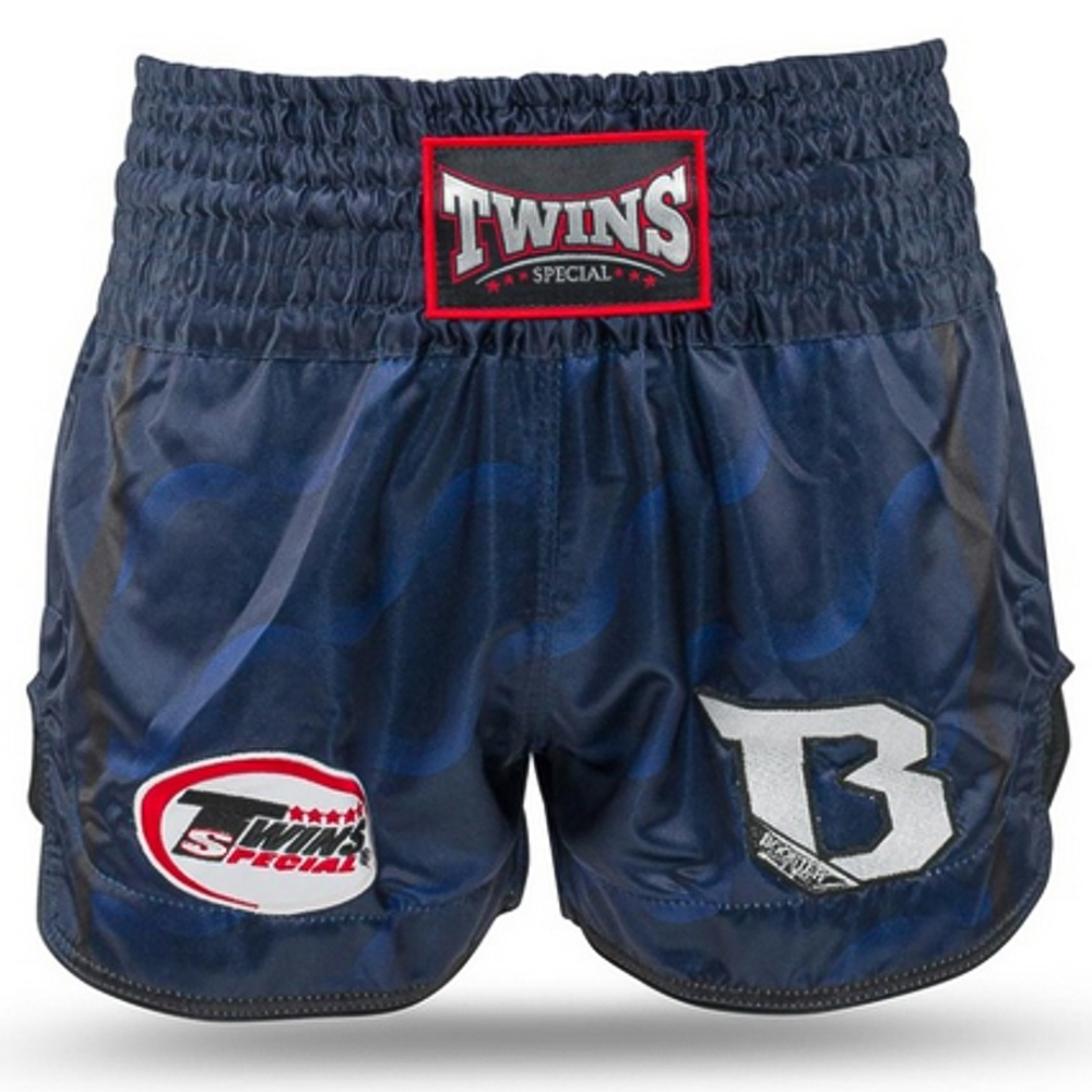 Muay Thai trenky - Twins x Booster - Navy blue/Blue