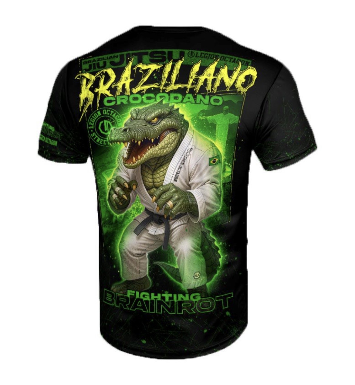 Detské športové tričko - Octagon - Brainrot - Braziliano Crocodano