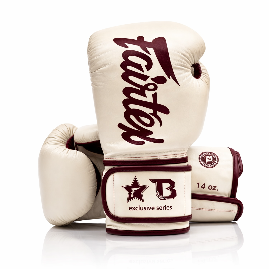 Boxerské rukavice - Fairtex x Booster - Creme