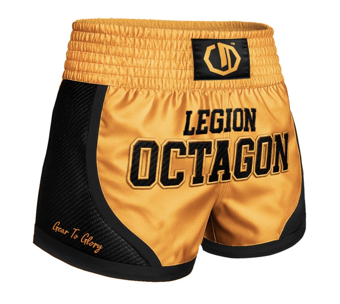 Muay Thai trenky - Octagon - Kevlar Premium - zlaté
