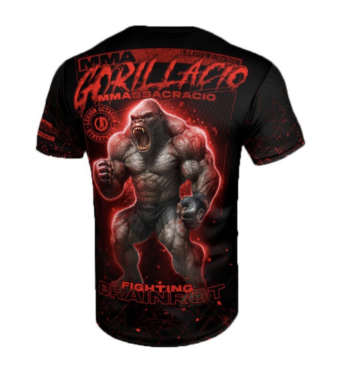 Detské športové tričko - Octagon - Brainrot - Gorillacio MMAssacracio