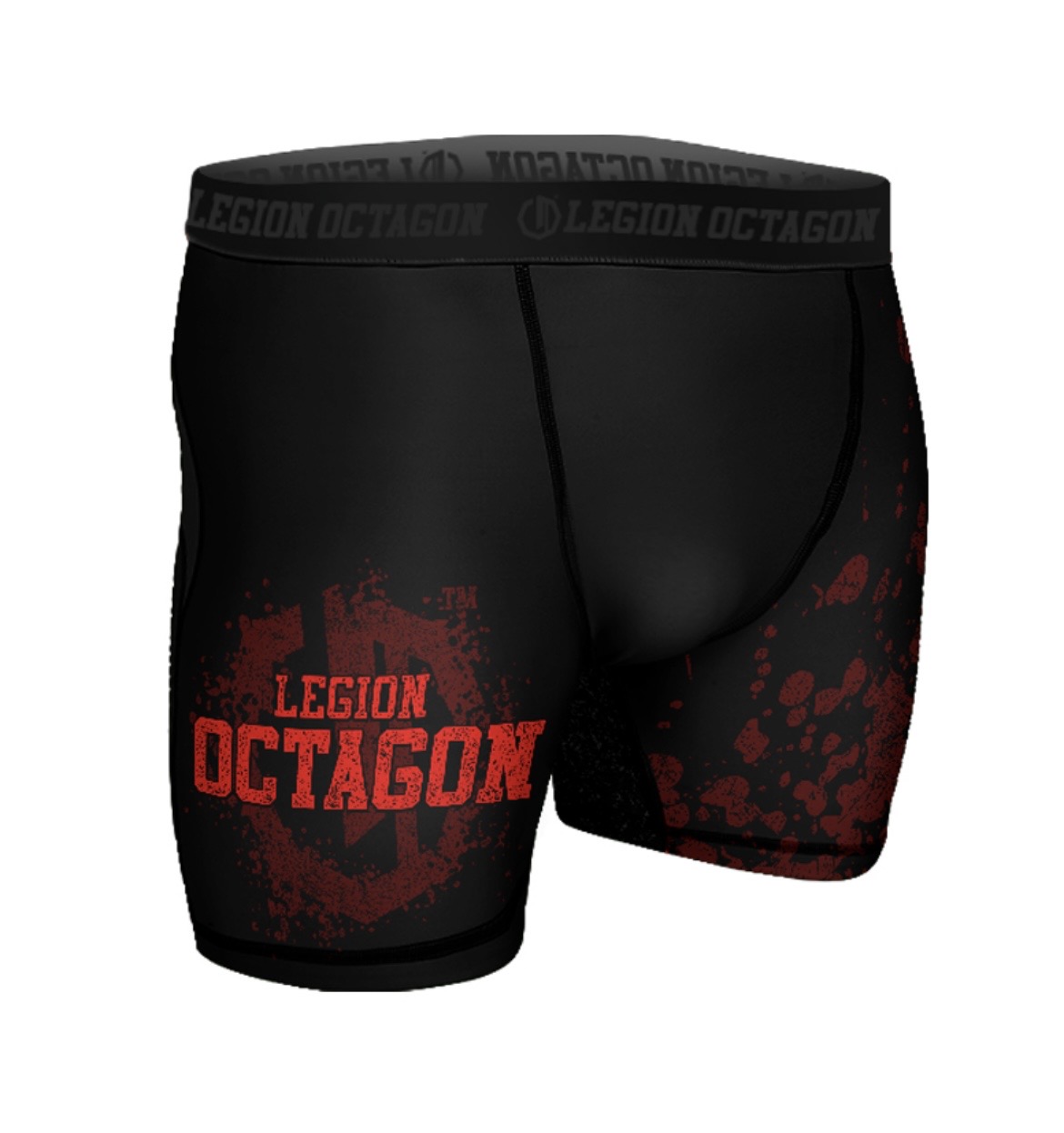 Kompresné trenky - Octagon - Grunge - čierno/červené