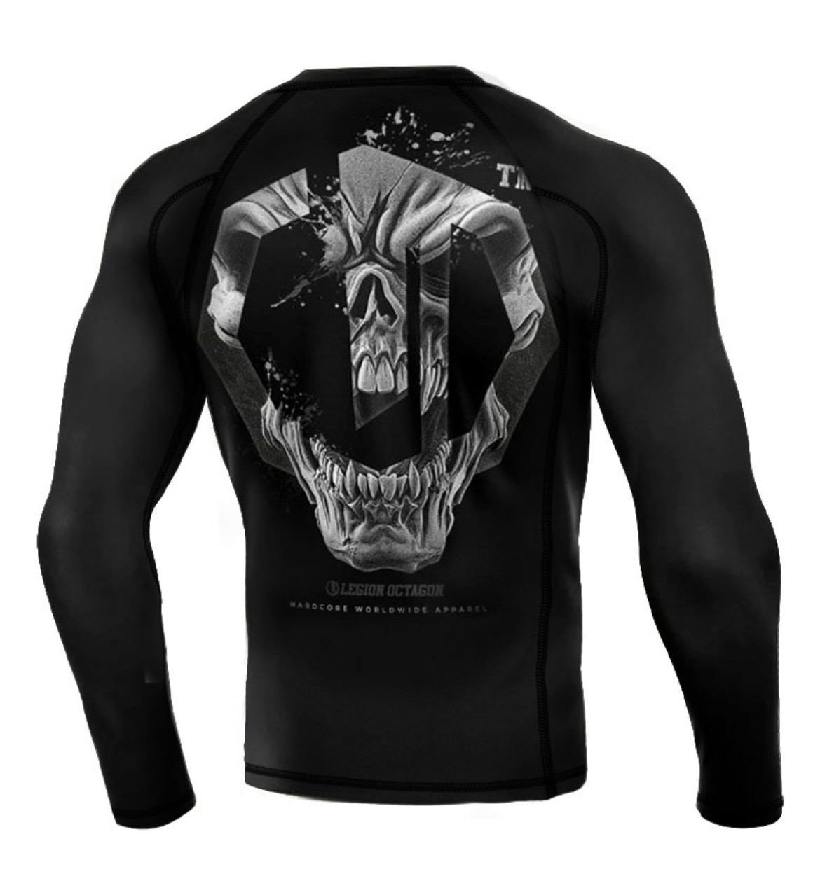 Rashguard - Octagon - dlhý rukáv - Skull Logo